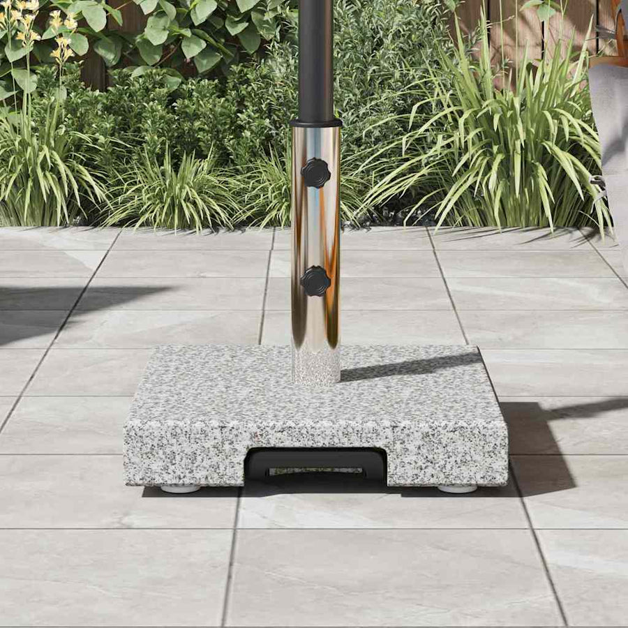 Parasolvoet 41 X 41 X 37 Cm Graniet Grijs Vierkant