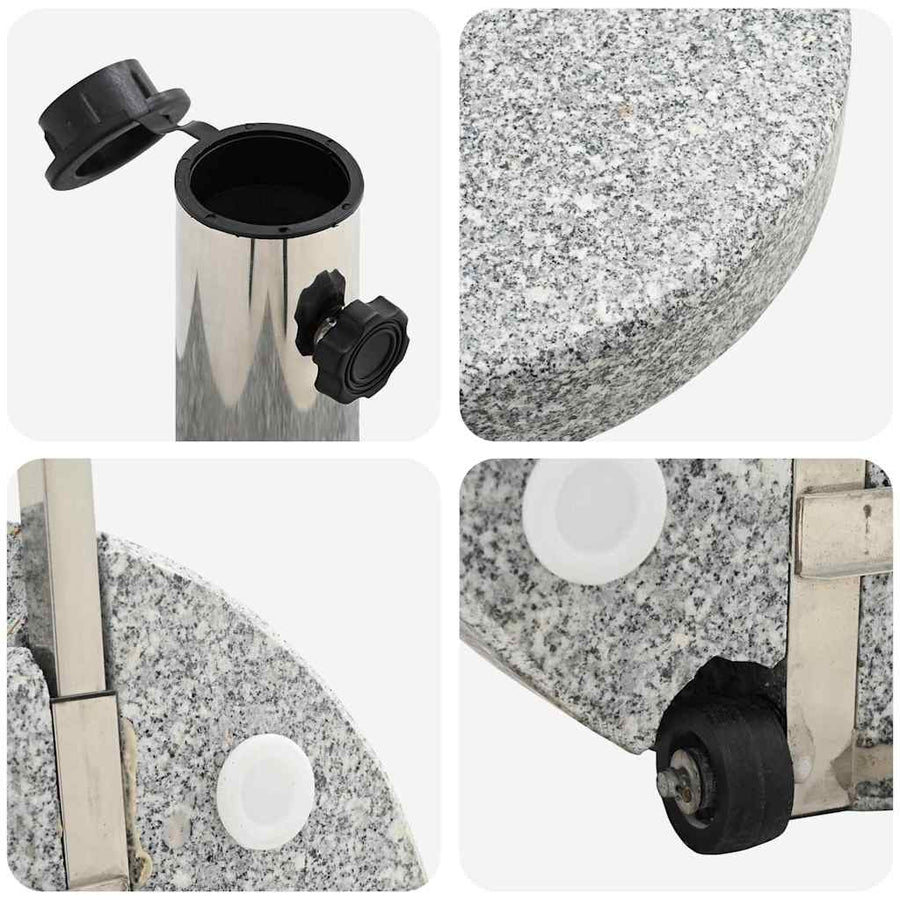 Parasolvoet Ø 45 X 37.5 Cm Graniet Grijs Rond