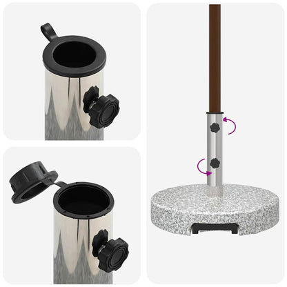 Parasolvoet Ø 45 X 37.5 Cm Graniet Grijs Rond