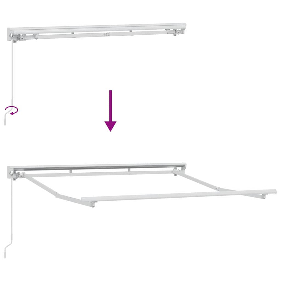 Zijde Frame Wit 2,5 x 2 m Poedercoating staal
