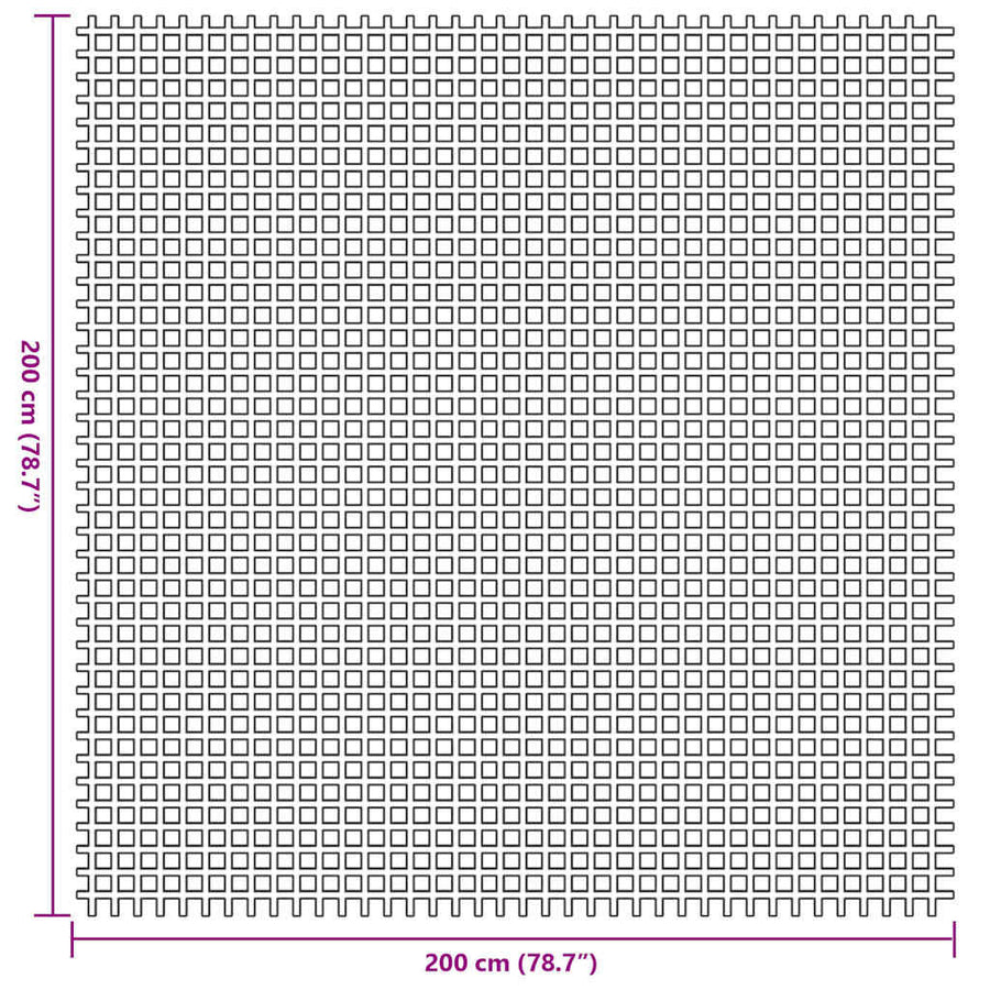 Tenttapijt Blauw 200 x 200 cm Polyester