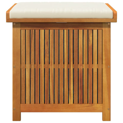 Kussenbox Voor Buiten Massief Acaciahout 60 x 50 x 61 cm Crèmewit