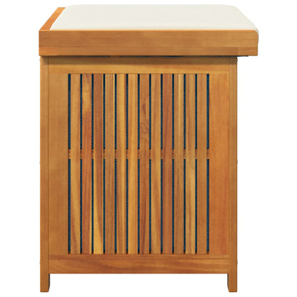 Kussenbox Voor Buiten Massief Acaciahout 60 x 50 x 61 cm Crèmewit