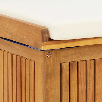Kussenbox Voor Buiten Massief Acaciahout 60 x 50 x 61 cm Crèmewit