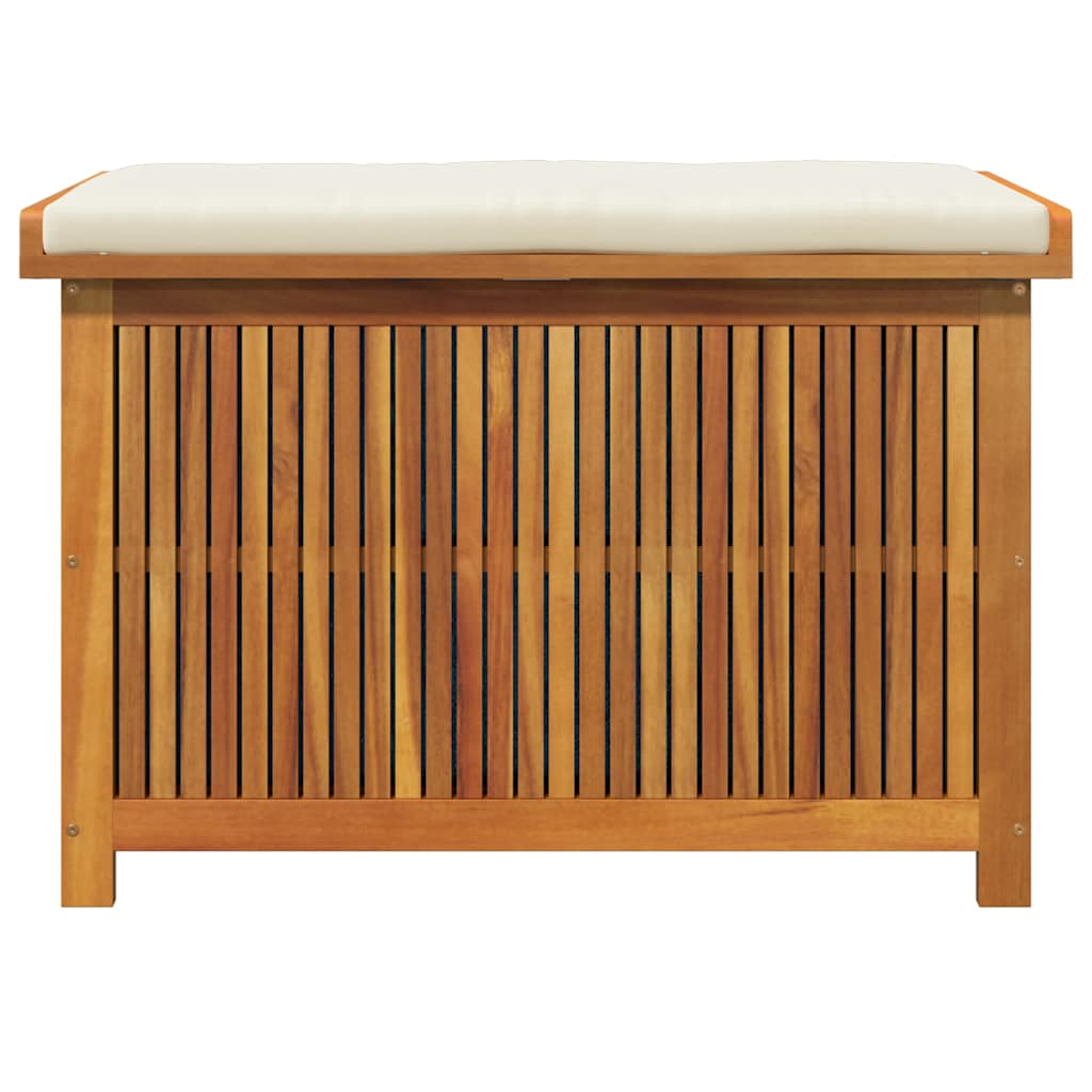 Kussenbox Voor Buiten 90X50X60,5 Cm Massief Acaciahout 90 x 50 x 60.5 cm Crèmewit