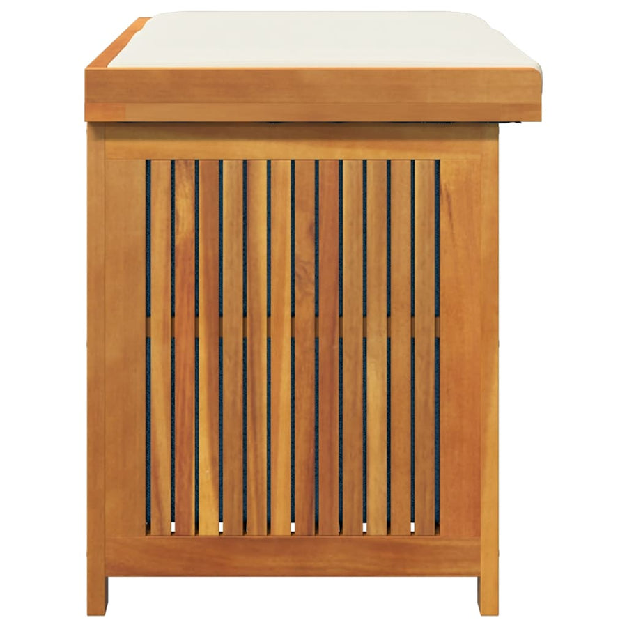 Kussenbox Voor Buiten 90X50X60,5 Cm Massief Acaciahout 90 x 50 x 60.5 cm Crèmewit
