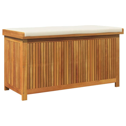 Opbergbox Voor Buiten 113X50X60,5 Cm Massief Acaciahout 113 x 50 x 60.5 cm Crèmewit
