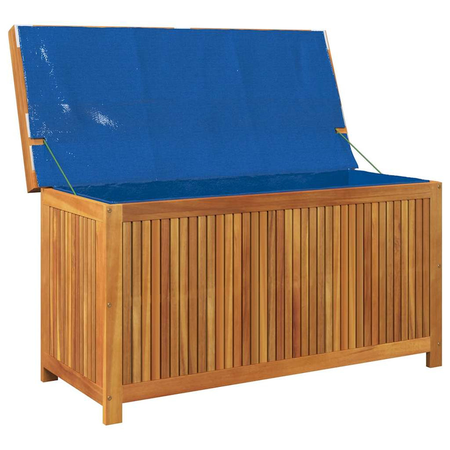 Opbergbox Voor Buiten 113X50X60,5 Cm Massief Acaciahout 113 x 50 x 60.5 cm Crèmewit