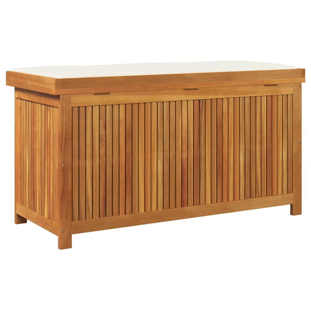 Opbergbox Voor Buiten 113X50X60,5 Cm Massief Acaciahout 113 x 50 x 60.5 cm Crèmewit
