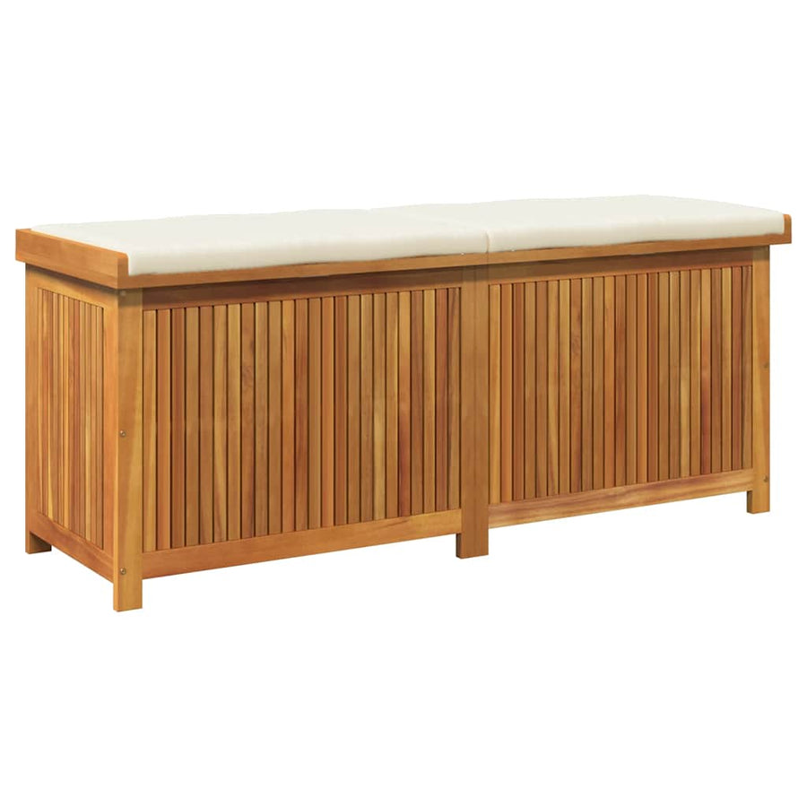 Kussenbox Voor Buiten 150X50X60,5 Cm Massief Acaciahout 150 x 50 x 60.5 cm Crèmewit