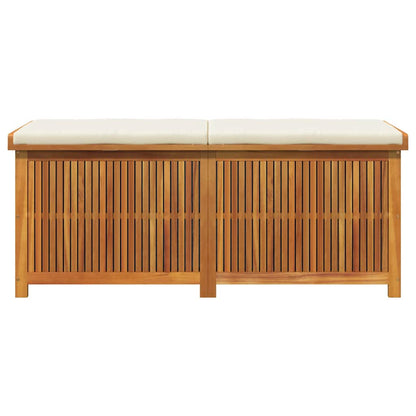 Kussenbox Voor Buiten 150X50X60,5 Cm Massief Acaciahout 150 x 50 x 60.5 cm Crèmewit