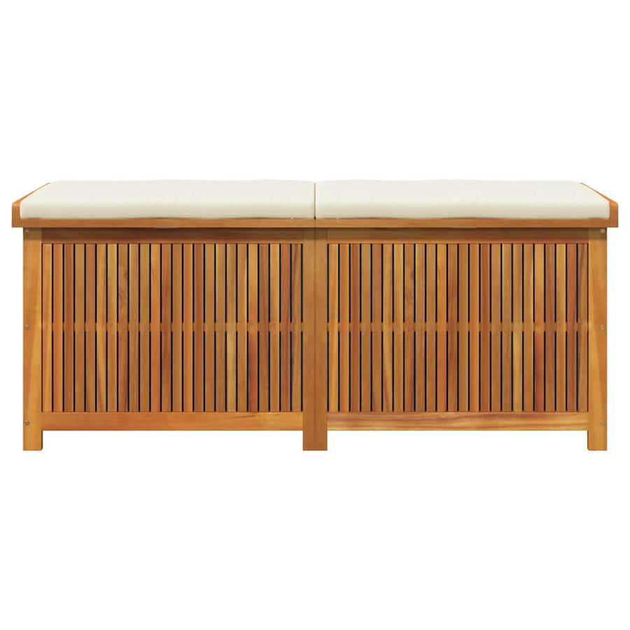 Kussenbox Voor Buiten 150X50X60,5 Cm Massief Acaciahout 150 x 50 x 60.5 cm Crèmewit