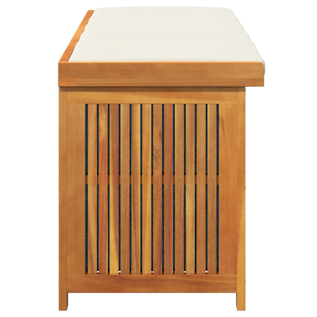Kussenbox Voor Buiten 150X50X60,5 Cm Massief Acaciahout 150 x 50 x 60.5 cm Crèmewit