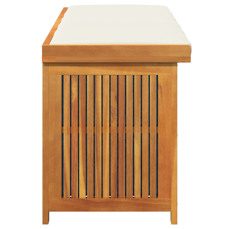 Kussenbox Voor Buiten 150X50X60,5 Cm Massief Acaciahout 150 x 50 x 60.5 cm Crèmewit