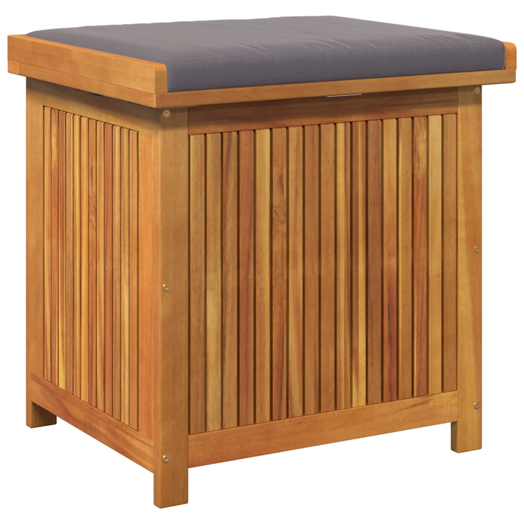 Kussenbox Voor Buiten Massief Acaciahout 60 x 50 x 61 cm Donkergrijs