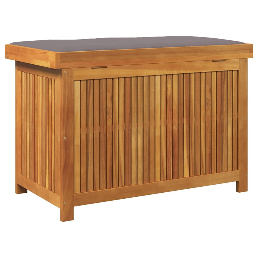 Kussenbox Voor Buiten 90X50X60,5 Cm Massief Acaciahout 90 x 50 x 60.5 cm Donkergrijs