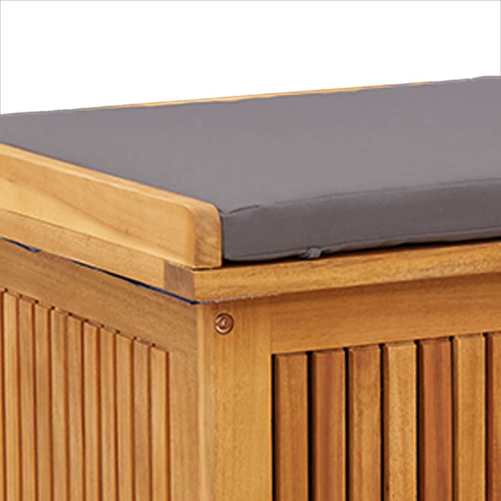 Kussenbox Voor Buiten 90X50X60,5 Cm Massief Acaciahout 90 x 50 x 60.5 cm Donkergrijs