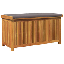 Opbergbox Voor Buiten 113X50X60,5 Cm Massief Acaciahout 113 x 50 x 60.5 cm Donkergrijs