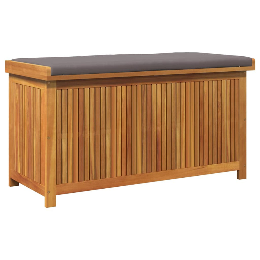 Opbergbox Voor Buiten 113X50X60,5 Cm Massief Acaciahout 113 x 50 x 60.5 cm Donkergrijs