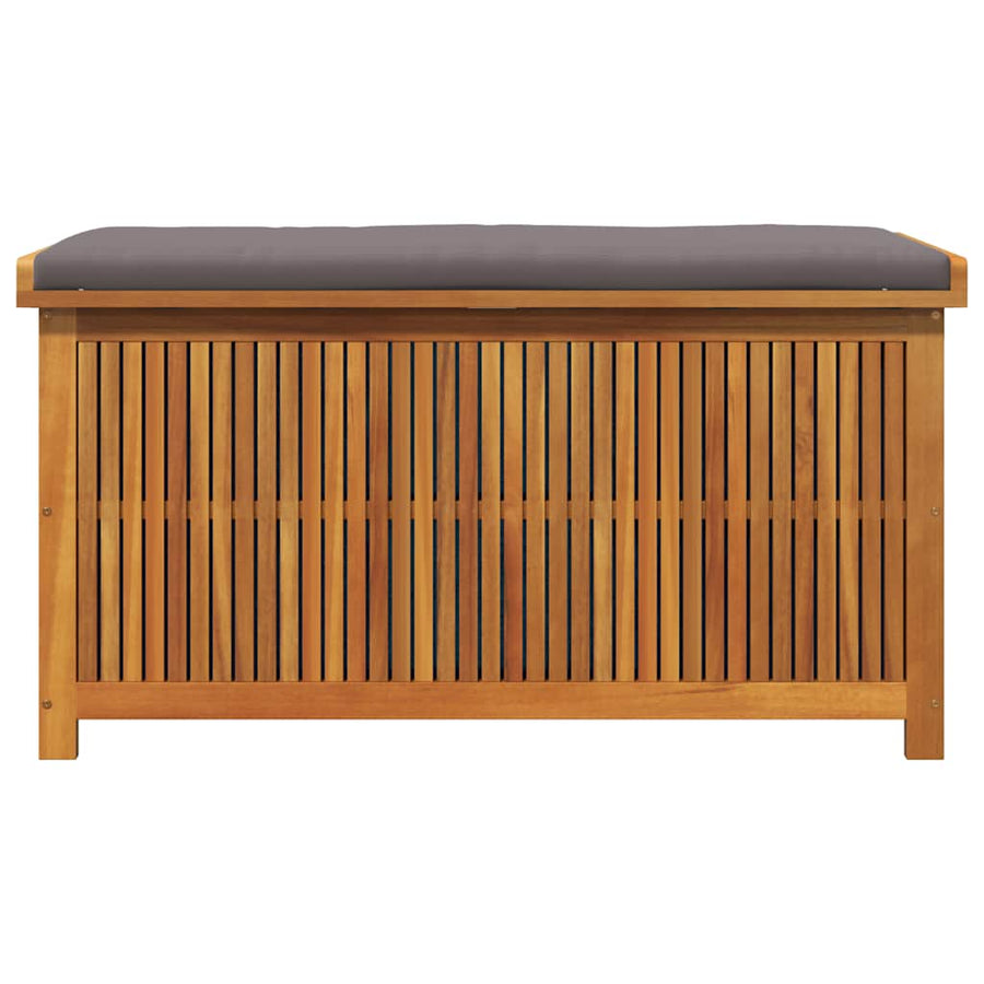 Opbergbox Voor Buiten 113X50X60,5 Cm Massief Acaciahout 113 x 50 x 60.5 cm Donkergrijs