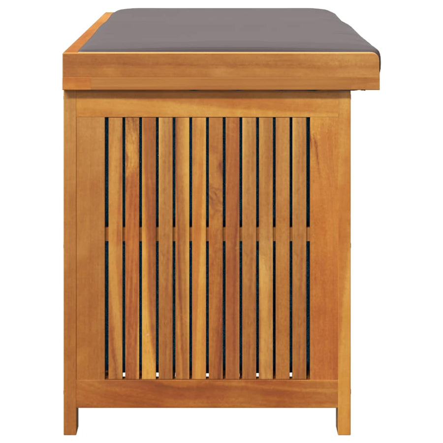 Opbergbox Voor Buiten 113X50X60,5 Cm Massief Acaciahout 113 x 50 x 60.5 cm Donkergrijs