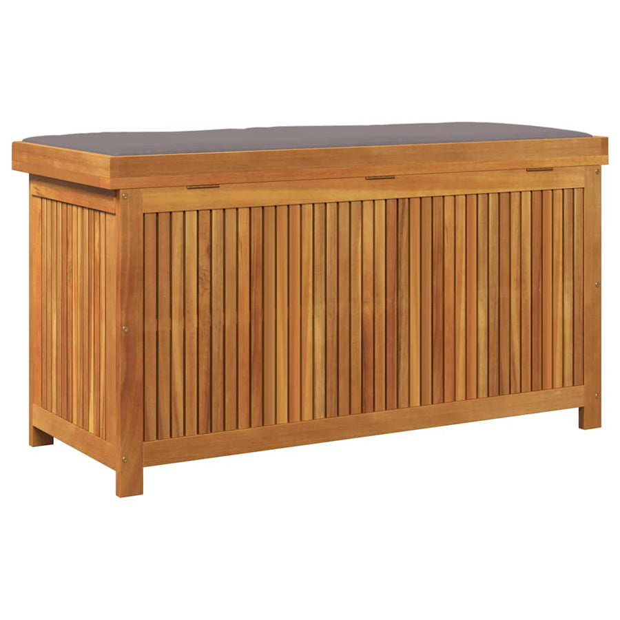 Opbergbox Voor Buiten 113X50X60,5 Cm Massief Acaciahout 113 x 50 x 60.5 cm Donkergrijs