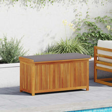 Opbergbox Voor Buiten 113X50X60,5 Cm Massief Acaciahout 113 x 50 x 60.5 cm Donkergrijs