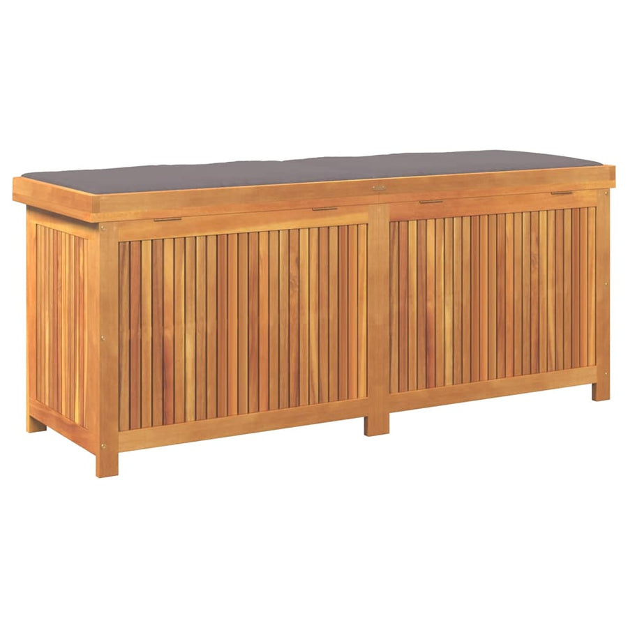 Kussenbox Voor Buiten 150X50X60,5 Cm Massief Acaciahout 150 x 50 x 60.5 cm Donkergrijs