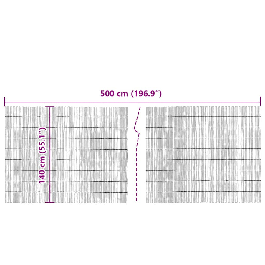 Riet Omheining Bruin 500 x 140 cm Riet