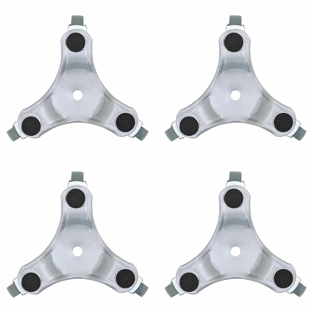 Meubelrollers 4 st 16x14,5x5,5 cm staal 180 kg