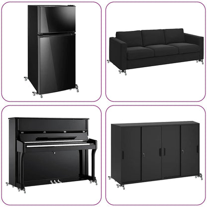 Meubelrollers 4 st 16x14,5x5,5 cm staal 180 kg