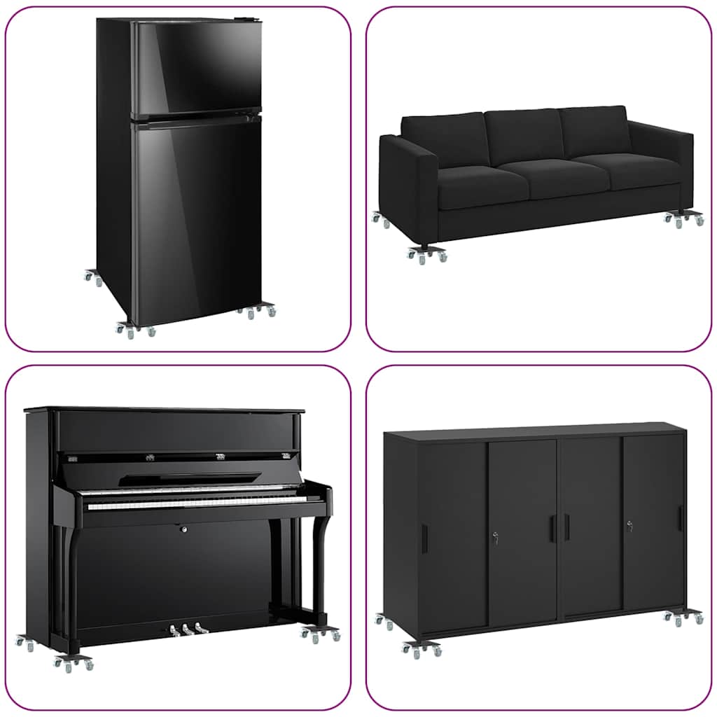 Meubelrollers 4 St Met Lifter 13,5X13,5X6 Cm Staal 1300 Kg