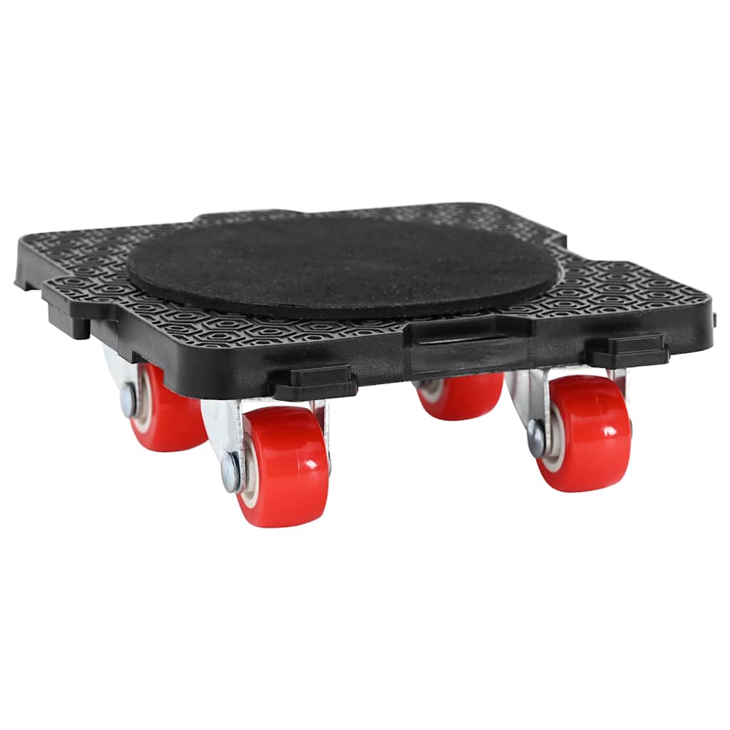 Meubelrollers 4 st met lifter 13,5x13,5x4,2 cm 300 kg zwart