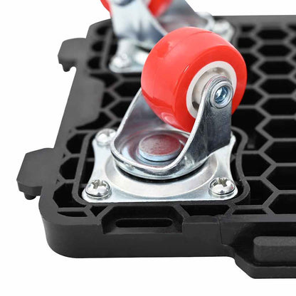 Meubelrollers 4 st met lifter 13,5x13,5x4,2 cm 300 kg zwart