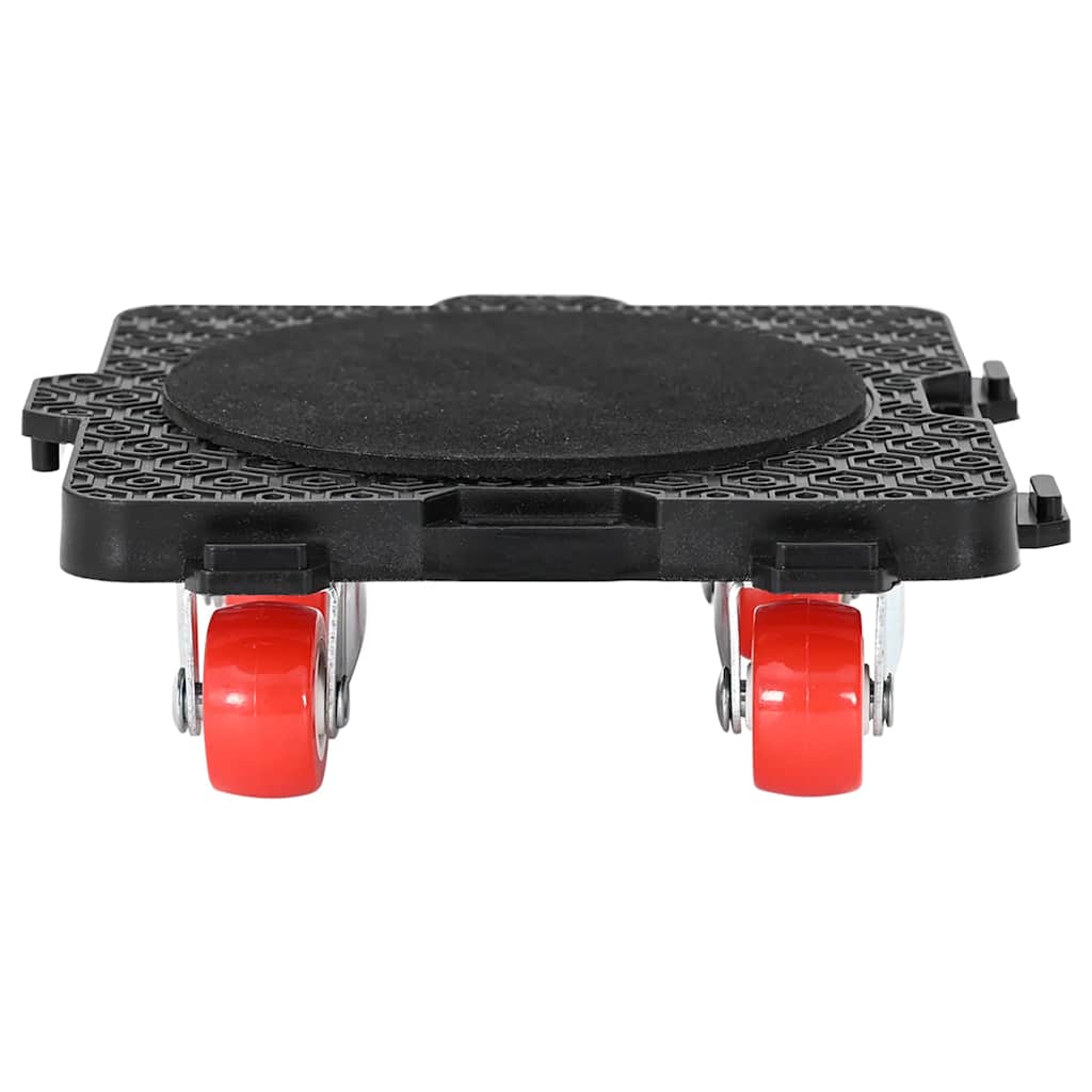 Meubelrollers 4 st met lifter 13,5x13,5x4,2 cm 300 kg zwart