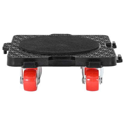 Meubelrollers 4 st met lifter 13,5x13,5x4,2 cm 300 kg zwart