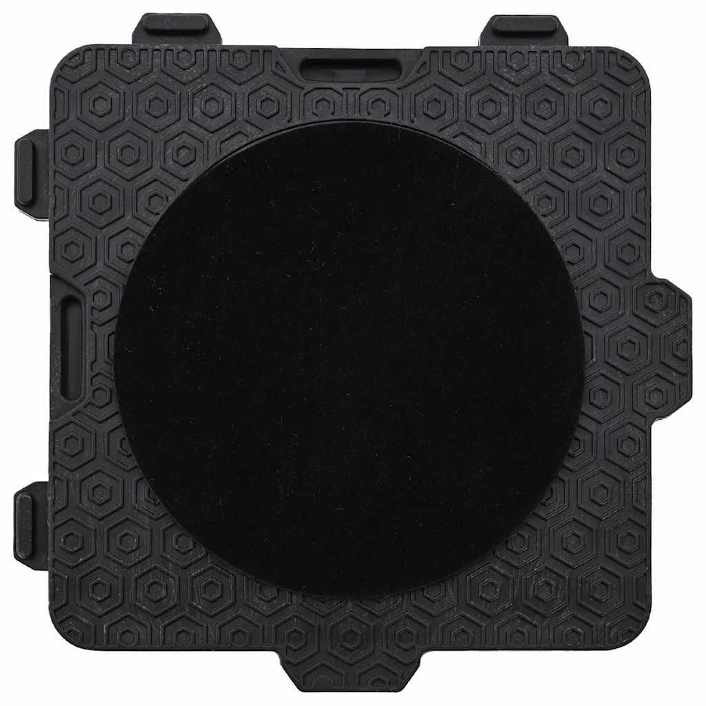 Meubelrollers 4 st met lifter 13,5x13,5x4,2 cm 300 kg zwart