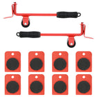 Meubelrollers 8 stuks 150 kg rood