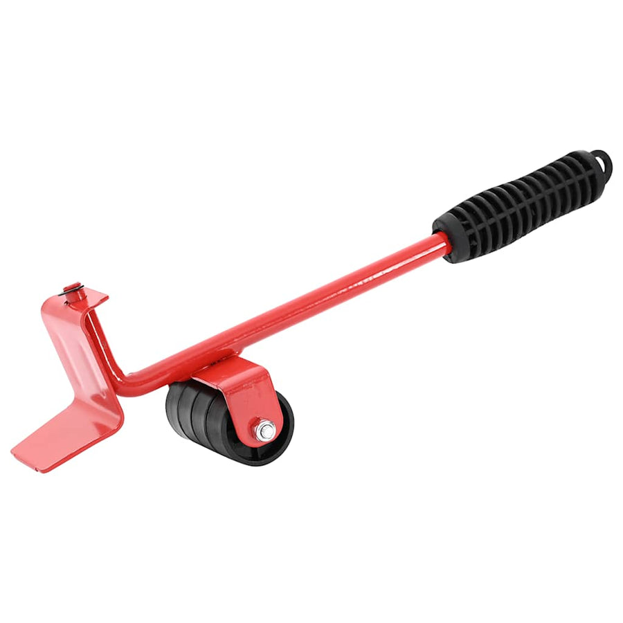 Meubelrollers 8 stuks met lifters 9,8x7,5x3 cm 150 kg rood