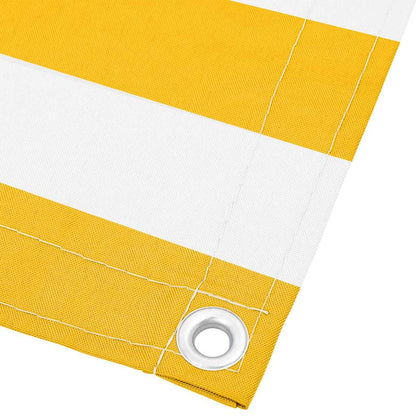 Balkonscherm Geel en Wit Gestreept 90x800 cm