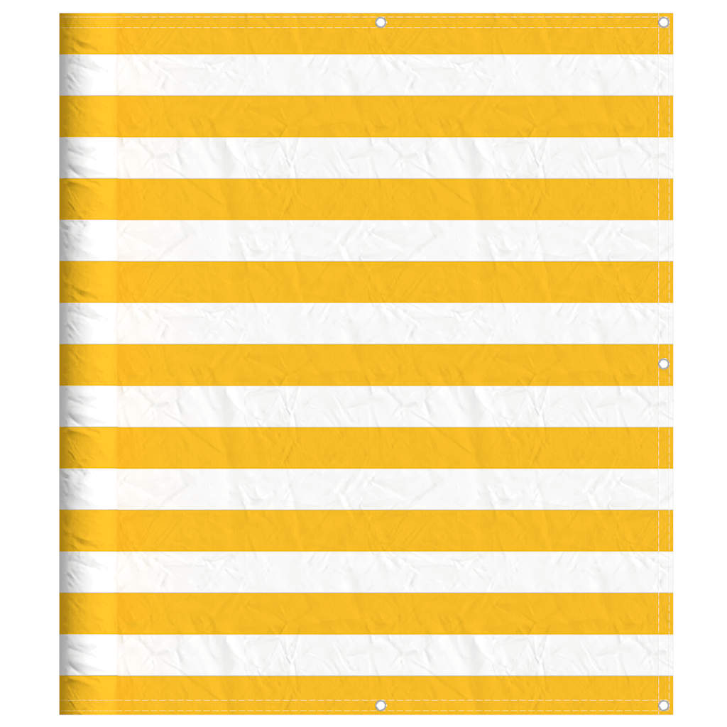 Balkonscherm Geel en Wit Gestreept 120x700 cm