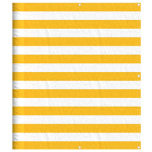Balkonscherm Geel en Wit Gestreept 120x700 cm