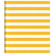 Balkonscherm Geel en Wit Gestreept 120x800 cm