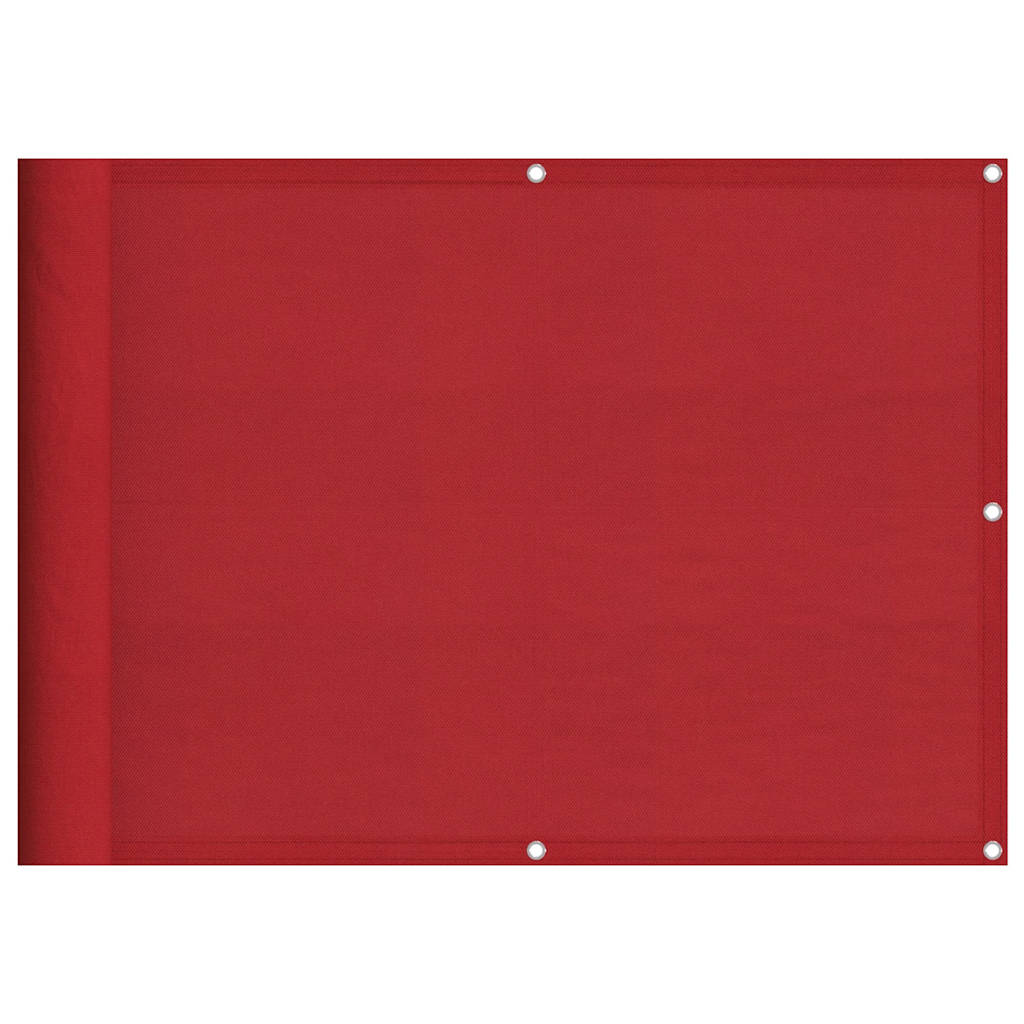 Balkonscherm Rood 75x800 cm 100% Polyester Oxford
