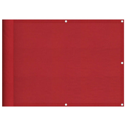 Balkonscherm Rood 75x800 cm 100% Polyester Oxford
