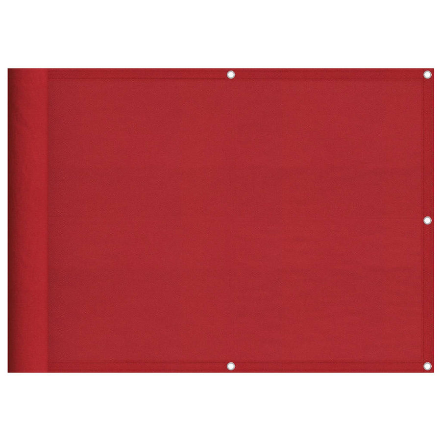 Balkonscherm Rood 75x800 cm 100% Polyester Oxford