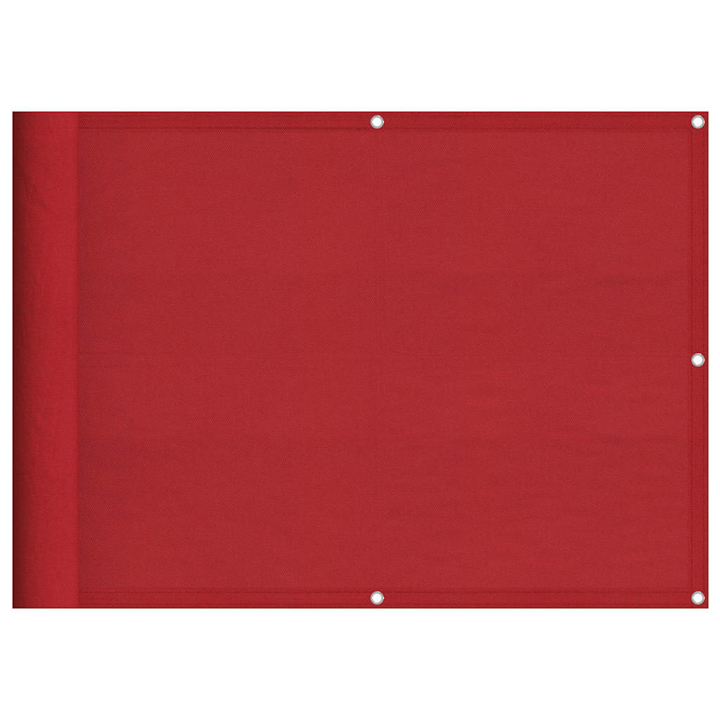 Balkonscherm Rood 75x1000 cm 100% Polyester Oxford