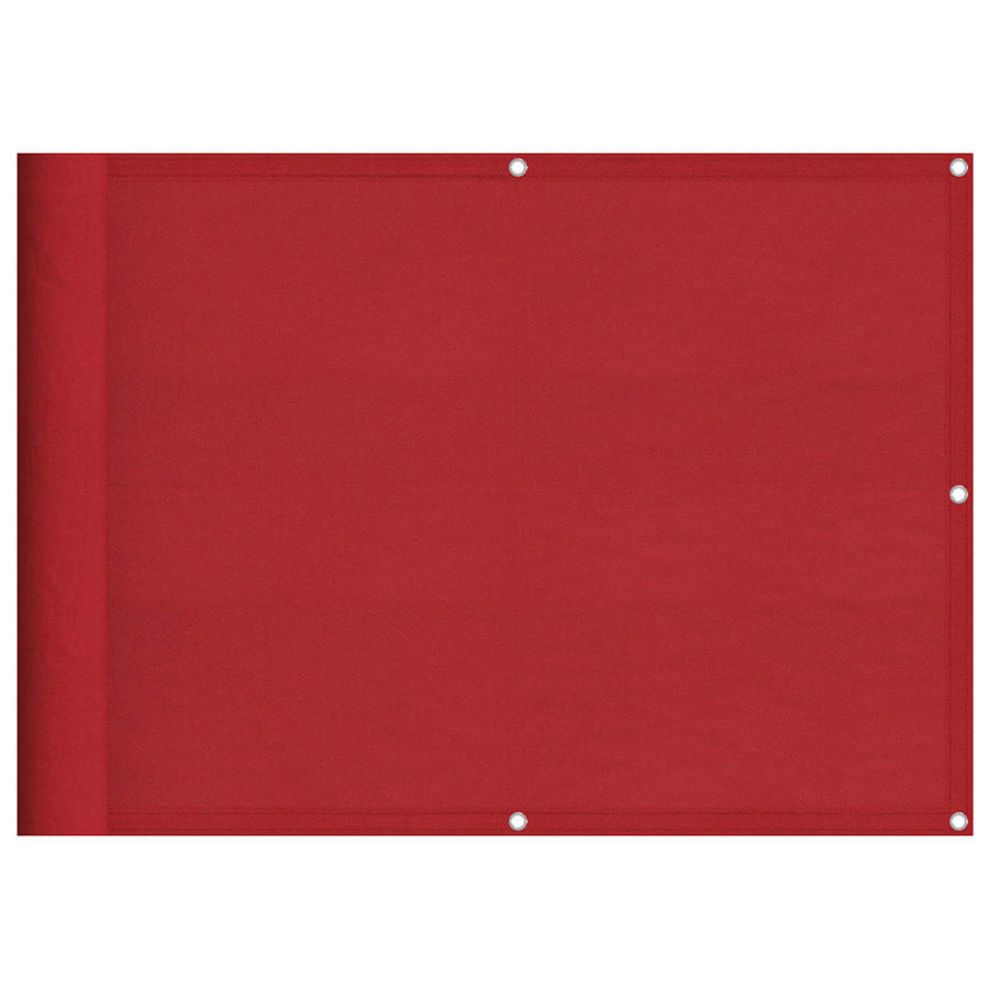 Balkonscherm Rood 75x1000 cm 100% Polyester Oxford