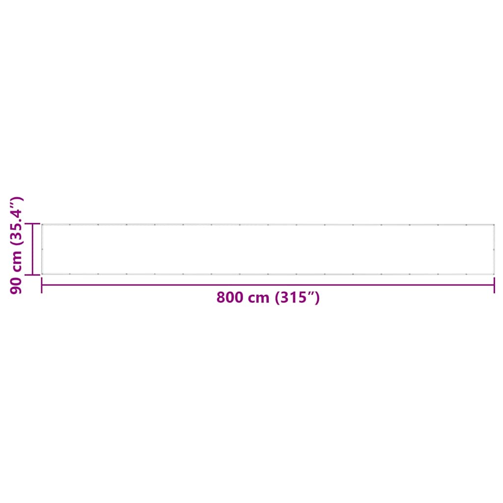 Balkonscherm Rood 90x800 cm 100% Polyester Oxford