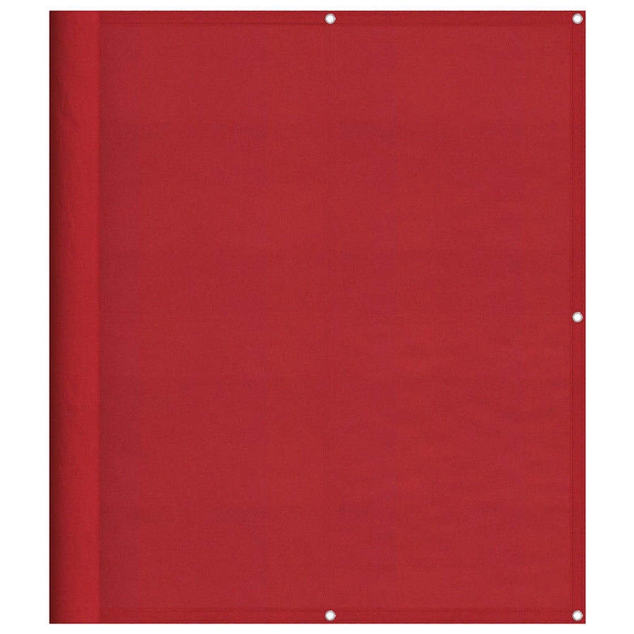 Balkonscherm Rood 120x800 cm 100% Polyester Oxford